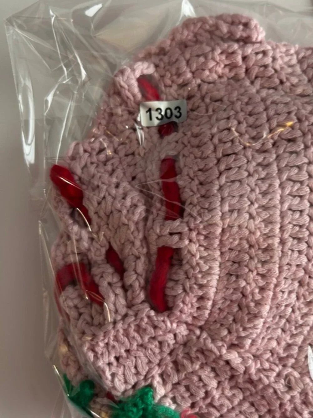 Handmade Crochet Strawberry 2 Piece Set Pink Cottagecore Coquette Fairycore XS/S